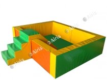 Сухой бассейн квадратный с горкой (разные размеры)